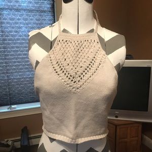 Crochet tie top